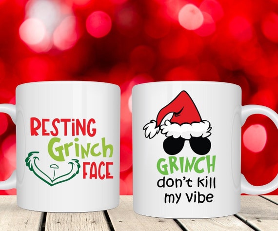 Grinch Mug, Grinch Family, Grinch Gift, Secret Santa Gift, Christmas Mugs,  Christmas Ideas for Kids, Hot Chocolate Mugs, Christmas Gifts 