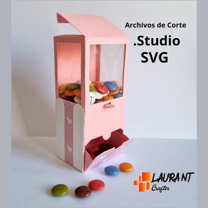 Dispensador de caramelos, archivo de corte .Studio y SVG