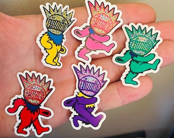 Grateful Dead / Ween mashup BoogBear stickers