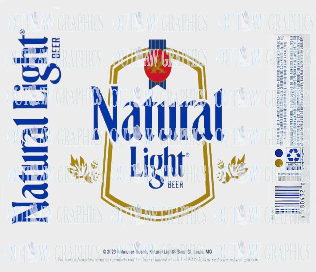 20 oz Natural Light Beer Tumbler Wrap