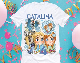 Personalized Frozen Birthday Princess Shirt