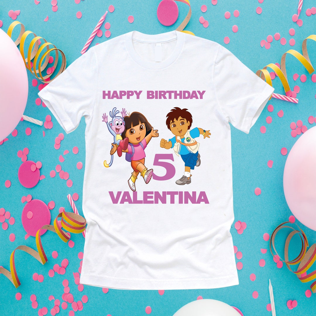 Dora Birthday Shirt, Dora Custom Shirt Birthday, Dora Personalized ...