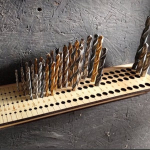 Organizzatore di punte da trapano tagliate al laser: file vettoriale puzzle 3D (download digitale)