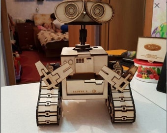 3D Wooden Robot Puzzle: CNC Laser Cut File (Digital Download)