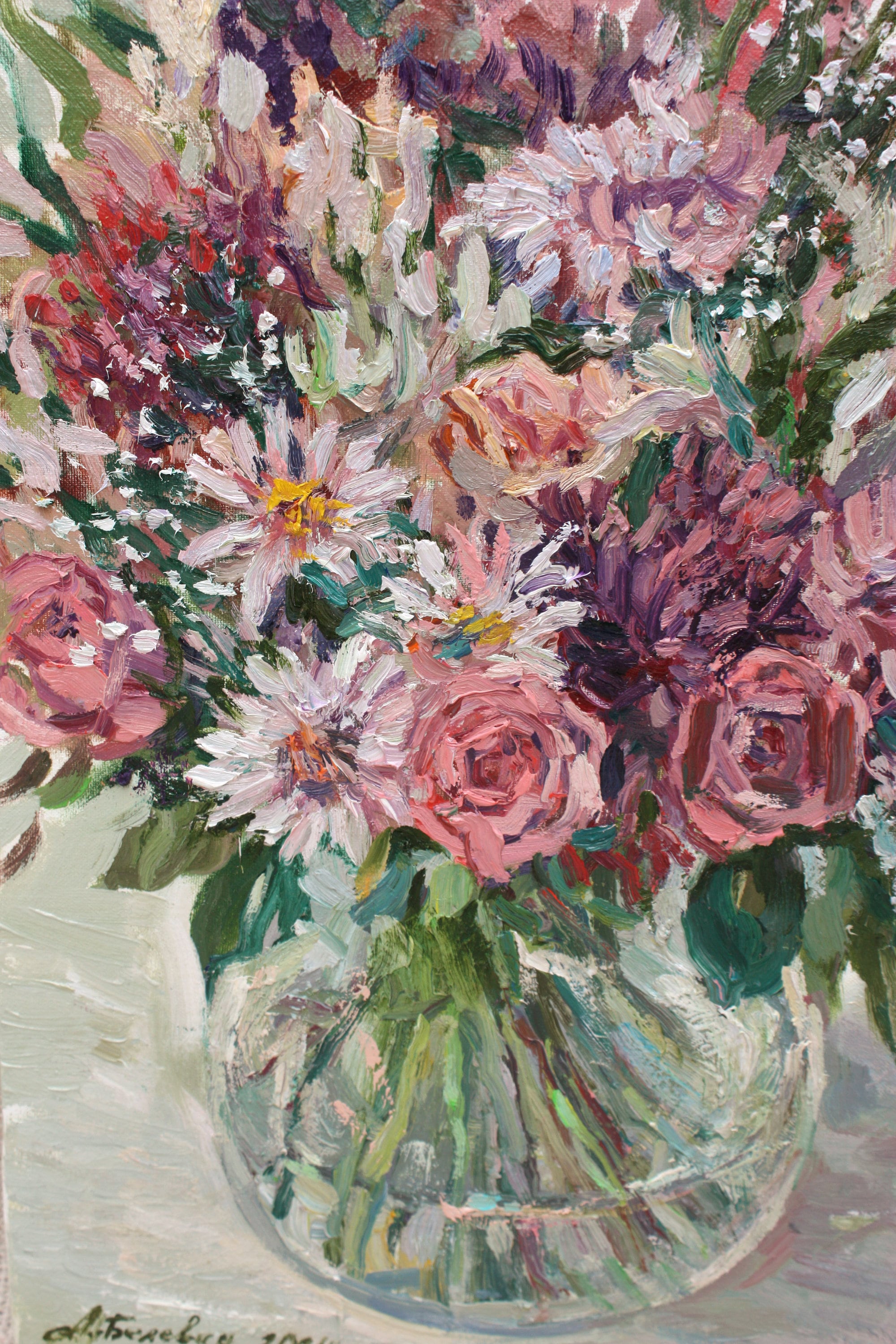 バラの油絵：花の静物画、11x8インチ - Etsy 日本