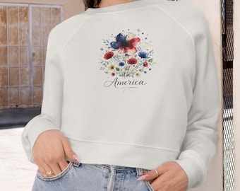Pull court coeur floral aquarelle | sweat à fleurs