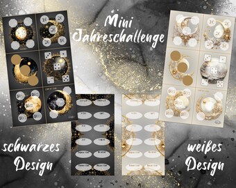 Mini Jahreschallenge in 2 Designs, passend für A6 Binder