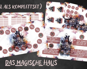 Sparspiel "Das magische Haus" passend für A6 Zippertaschen