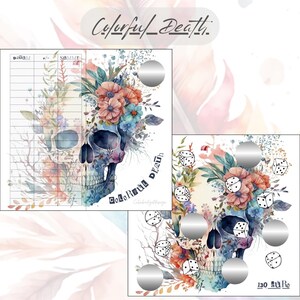 Colorful Death Rubbel-und Würfelchallenge Klappkarte, passend für A6 Zippertaschen
