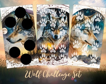 Wolf Challenge Set, verschiedene Versionen, passend für A6 Zippertaschen
