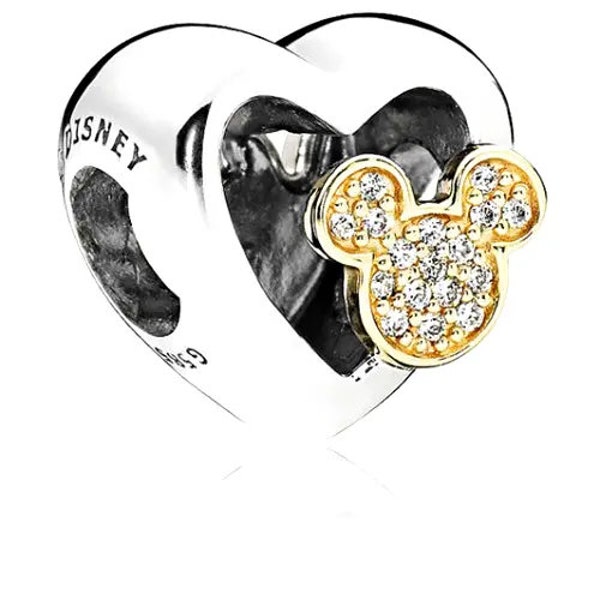 Pandora Silver & 14k Gold Disney Mickey Minnie Mouse Love Icons LTD ED 796463CZ as gift Mother's Day,Anniversary,Birthday,Valentine's day