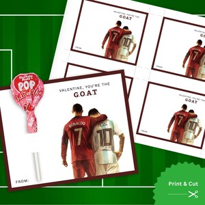 Tarjeta de San Valentín imprimible, tarjeta de San Valentín de fútbol, descarga instantánea, tarjeta de San Valentín editable, San Valentín para el aula