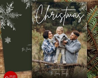 Editable Christmas Photo Card