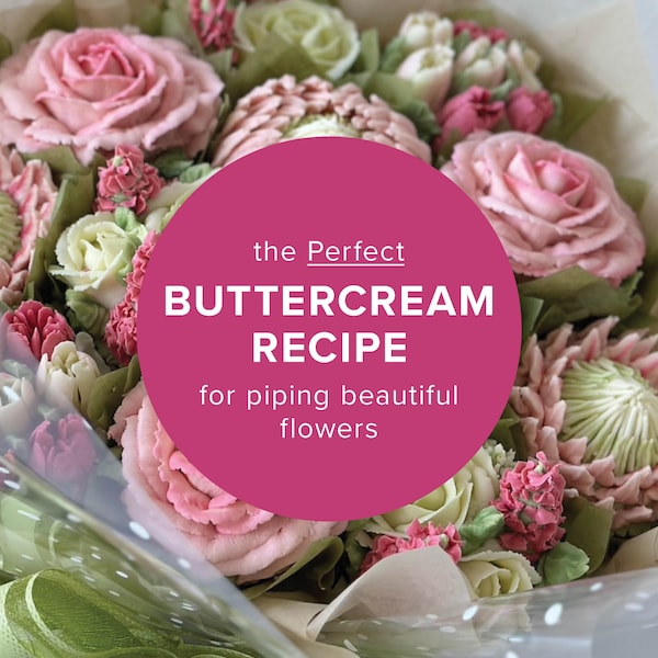 Perfect Buttercream for Piping Flowers, Instant Download, Printable Instructions