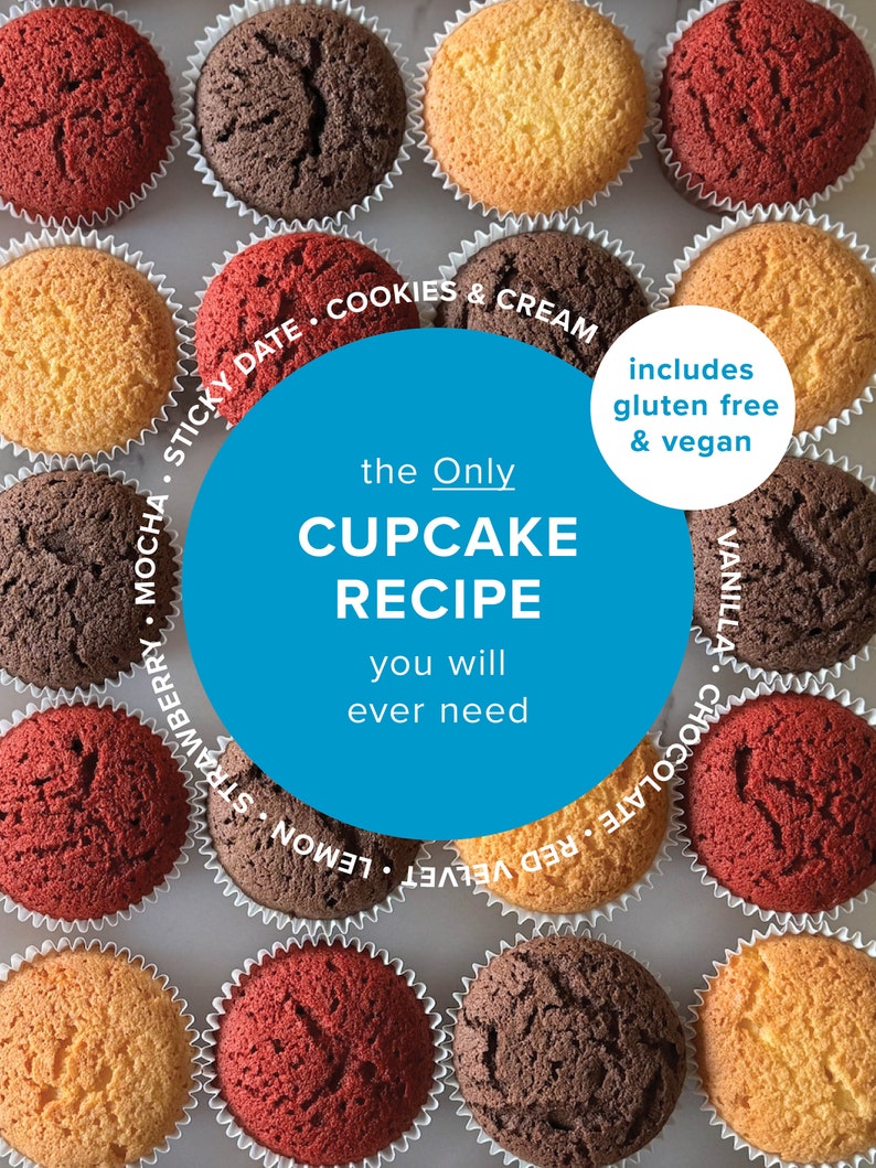 The ONLY Cupcake Recipe you will ever need... Instant Download, Printable Instructions imagem 1