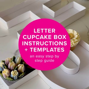 Cupcake Letter Boxes, Instruction Guide & Templates, Instant Download image 1