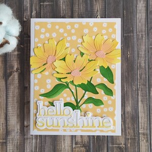 Bonjour Sunshine, Carte toutes occasions, Carte faite à la main, Carte d’anniversaire, Carte Get Well, Carte unique, Carte Penser à vous, Carte Bonne fête des mères