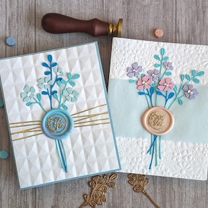 Set of 2 For You Card, Wax Seal Card, Handmade Cards
