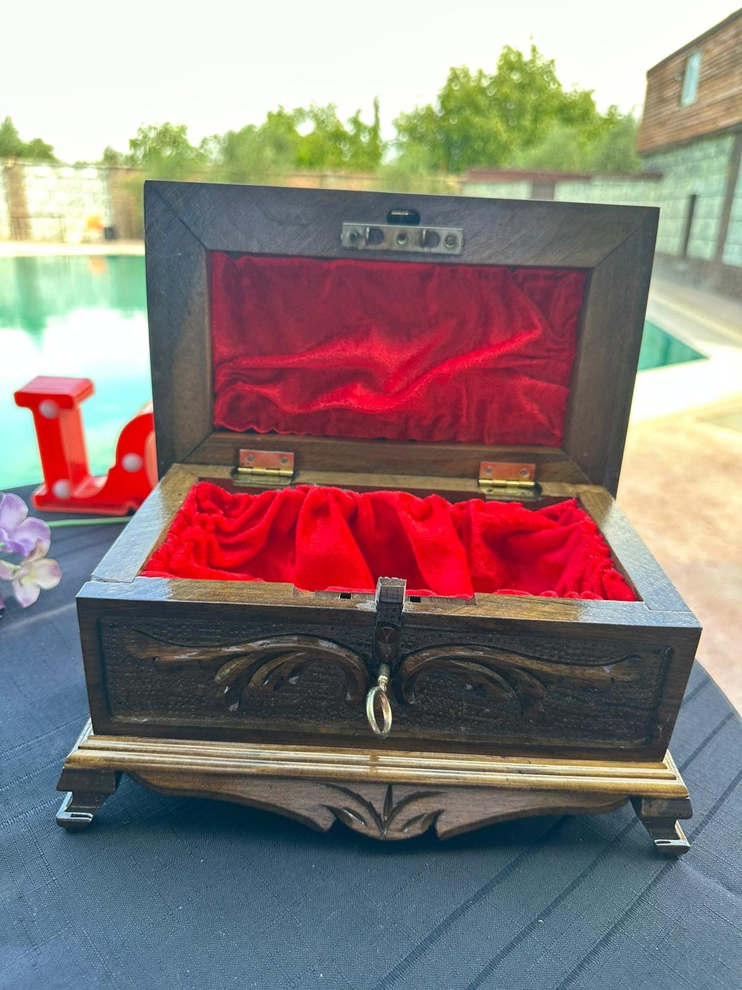 Wooden Jewelry Box With Secret Lock Wooden Crate Gift Box Etsy