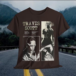 Travis Scott T-shirt , Oversize Hip Hop T-shirt, Print Tee