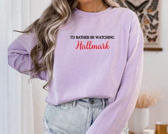 Hallmark-sweater, ik kijk liever naar Hallmark-sweater, Damestruien, Hallmark Movies, Hallmark Movies, Trendy sweater,