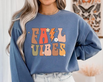 Fall Vibes Sweatshirt, Fall Crewneck, Fall Clothing, Autumn Sweatshirt, Women's Sweatshirt, Trendy Sweatshirt, Aesthetic Crewneck,