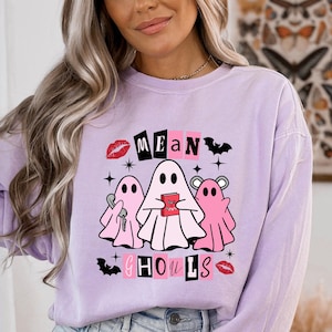 Bluza z nadrukiem Mean Ghouls, Bluza z nadrukiem Mean Girls, Bluza z nadrukiem Mean Girls na Halloween, Bluza z nadrukiem Burn Book, Bluza z nadrukiem Ghouls, Prezenty dla niej