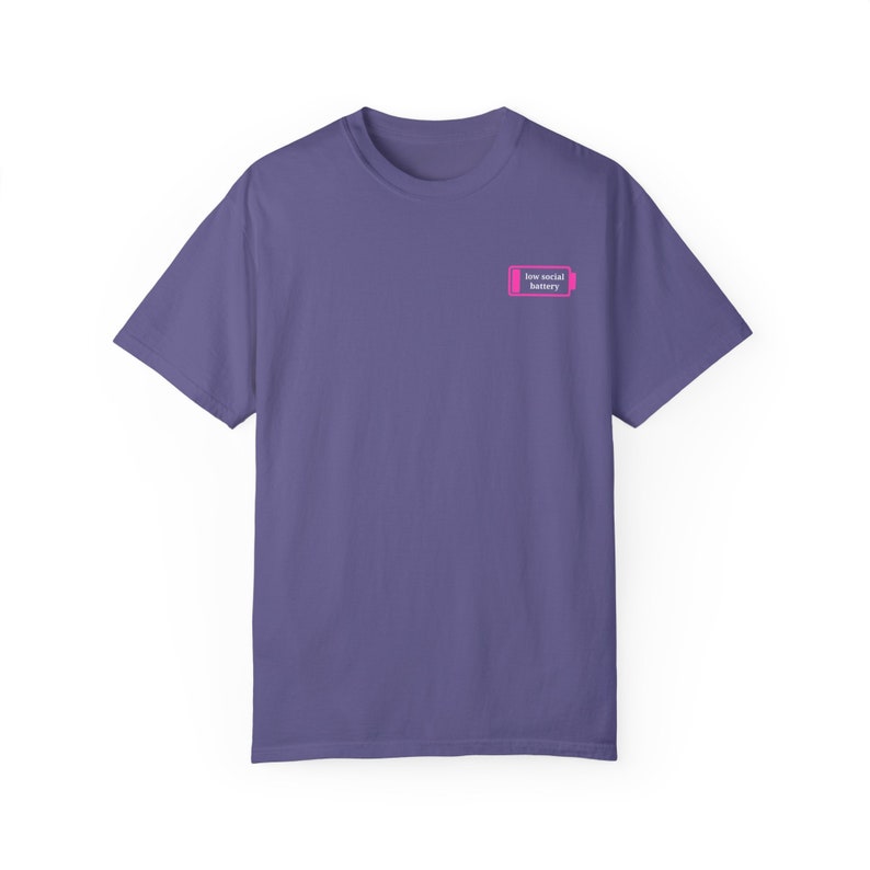 T-shirt lage sociale batterij, shirt sociale batterij, introverte T-shirt, T-shirt angst, damest-shirts, damesshirts, trendy shirts, esthetiek afbeelding 8