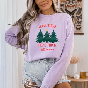 Ich mag sie echtes dickes und warmes Sweatshirt, Weihnachtsbaum-Sweatshirt, Damen-Sweatshirt, Weihnachts-Sweatshirt, Damenpullover, Geschenke