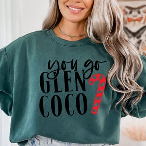 You Go Sweat-shirt Glen Coco, Sweat-shirt Glen Coco, Sweat-shirt en canne de bonbon, Sweat-shirt méchant fille, Sweat-shirt de Noël, Noël méchant fille