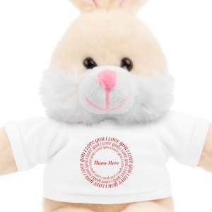 Personalized Stuffed Animal Bear with Custom Shirt – Custom Plush Toy Valentine’s Day Gift, Romantic Anniversary Gift, Birthday Present
