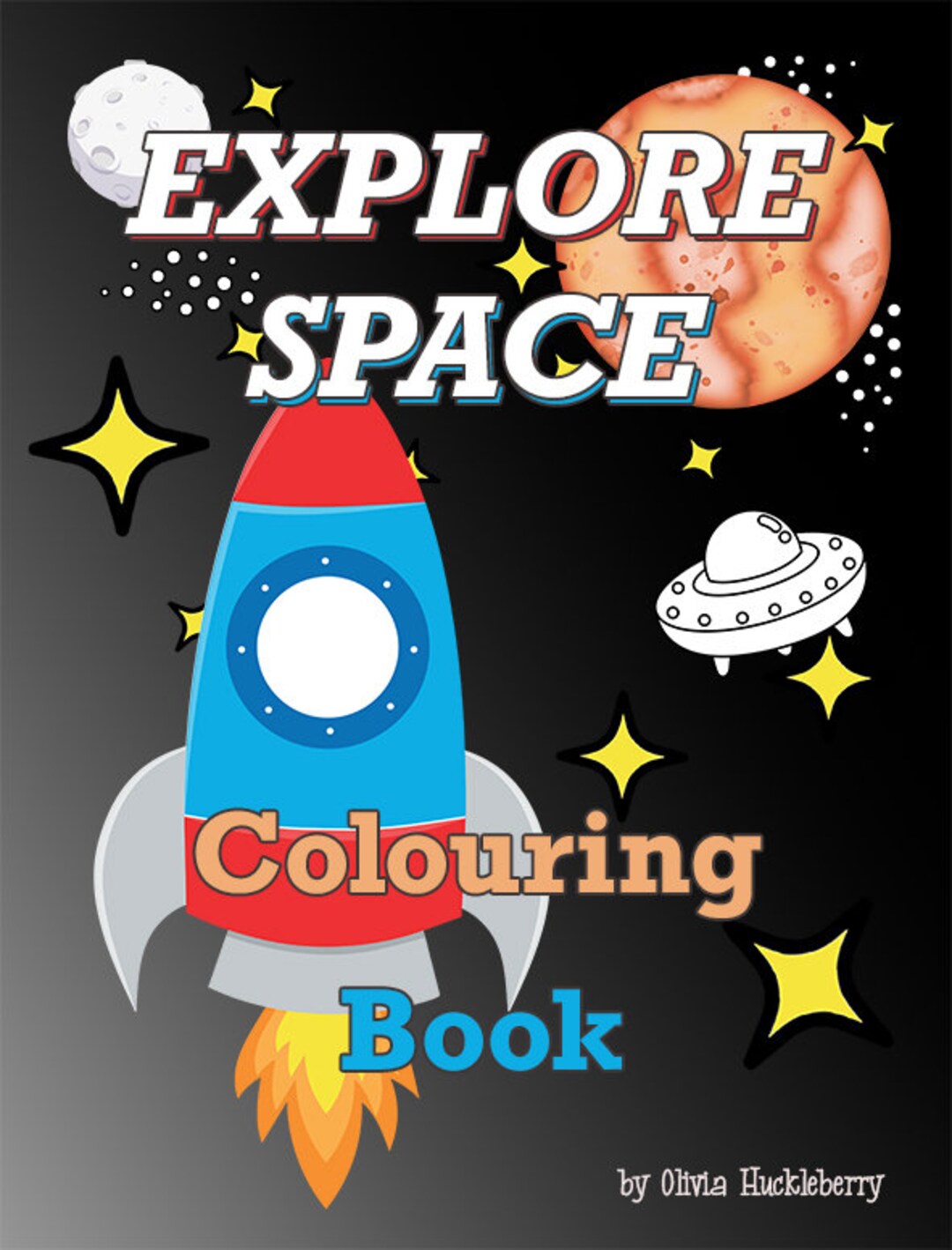 Explore Space Digital Colouring Book - Etsy