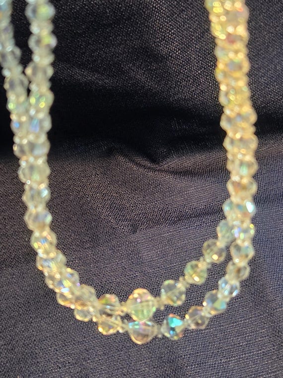 Vintage 1950's Aurora Borealis Crystal Necklace - image 7