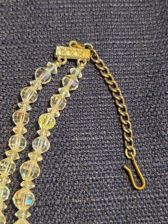 Vintage 1950's Aurora Borealis Crystal Necklace - image 4