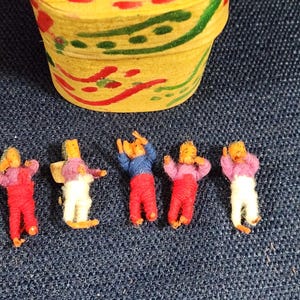 Vintage Set of Worry/Trouble Dolls Made in Guatemala; Folk Art Dolls