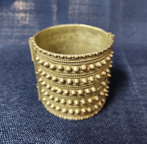 Antique Silver Plated Bedouin Cuff Bracelet