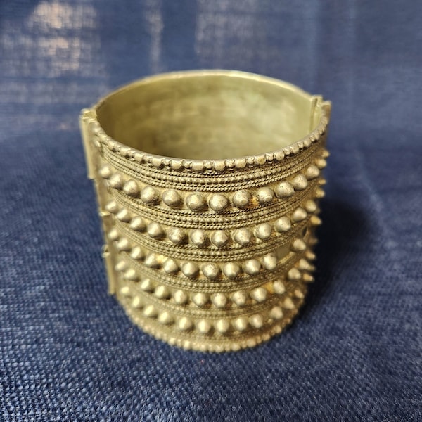 Antique Silver Plated Bedouin Cuff Bracelet