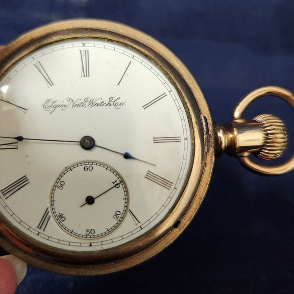 Antique 1893 Elgin Lever Set Pocket Watch