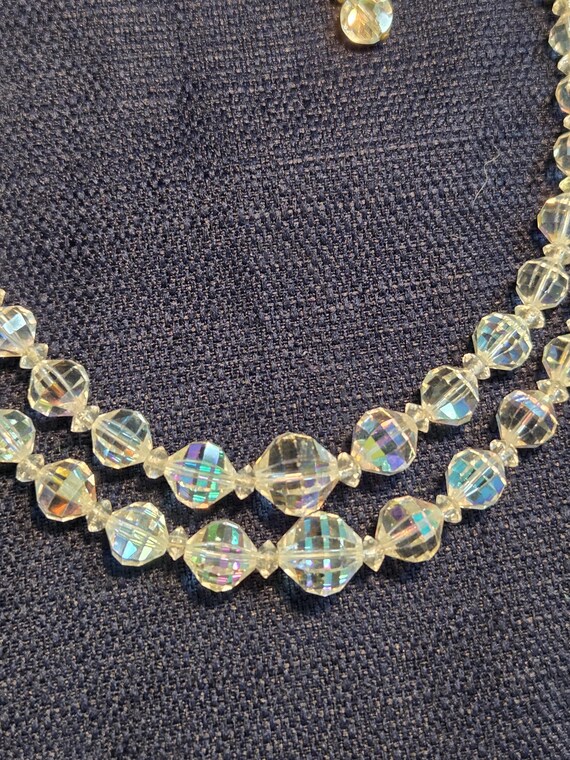 Vintage 1950's Aurora Borealis Crystal Necklace - image 5