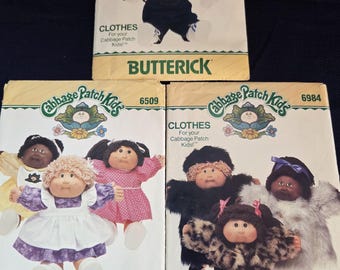 Veel van 5 vintage kinderpatronen koollap uit de jaren 80