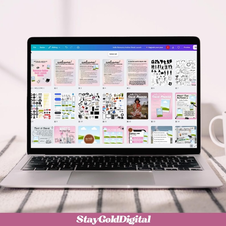 Romance Author Bookstagram Bundle | Indie Book Launch Instagram Marketing Writer Promo Canva Template Bookish Content Creator image 4