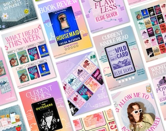 Zestaw estetycznych szablonów na Instagram dla czytelników Booksta | Projekty twórców treści dla mediów społecznościowych dla czytelników Booksta | Klub Książki Bookstagram Booktok
