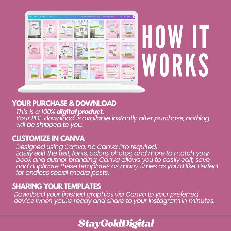 Romance Author Bookstagram Bundle | Indie Book Launch Instagram Marketing Writer Promo Canva Template Bookish Content Creator image 11