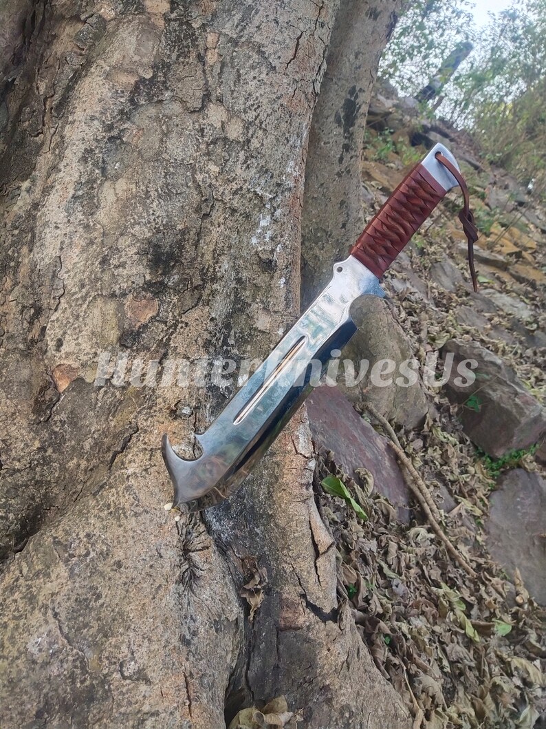 Custom Handmade 16 Inches Machete, 12C27 Steel, Hunting Knife, Camping Gift, Gift for Him