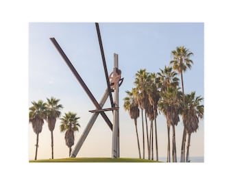 Venice Beach 'Declaration' Sculpture Print - 20x16 Cali Palm Photo - Limited Edition Art for Modern Home