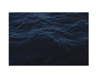 Monterey Bay Dark Seas - Textured Ocean Water Print, 24x16 Moody Nautical Wall Art, Limited Edition California Seascape Photo