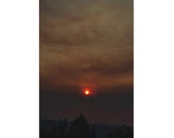 Studio City Sunset Print - 16x24 Vertical Fine Art, California Woolsey Fire Sky, Atmospheric Decor, Limited Edition Photo