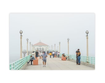 Manhattan Beach Pier in Mist - Limited Edition 24x16 Print - California Coastal Fine Art Photography