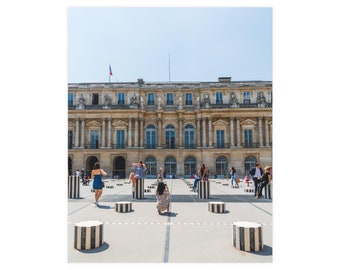 Palais-Royal Courtyard Print - 16x20 Vertical Parisian Fine Art Photo, Limited Edition Architectural Elegance, Paris France Decor