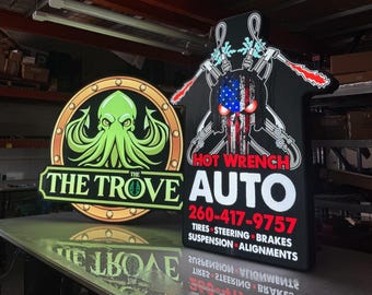 Custom LED Lightbox Sign – Illuminated Logo, Indoor/Outdoor